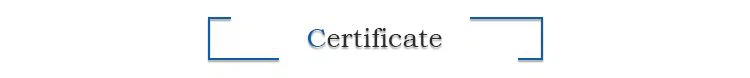 certificate